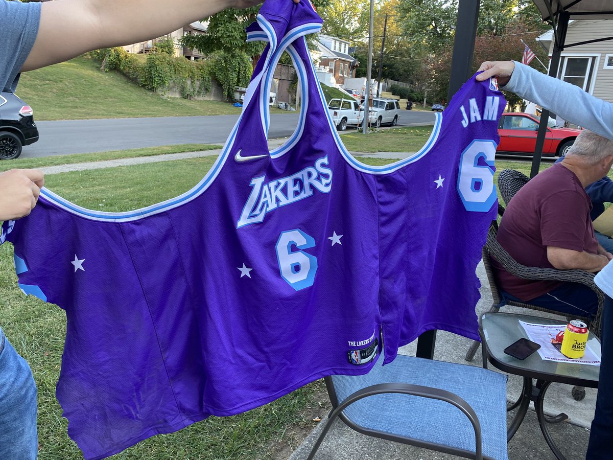 OutBackJack72's tweet image. @KingJames my young cousin Jackson was hit by a car last week while wearing your jersey. Medics cut it off. He’s going to be okay but can you hook him up with a jersey?