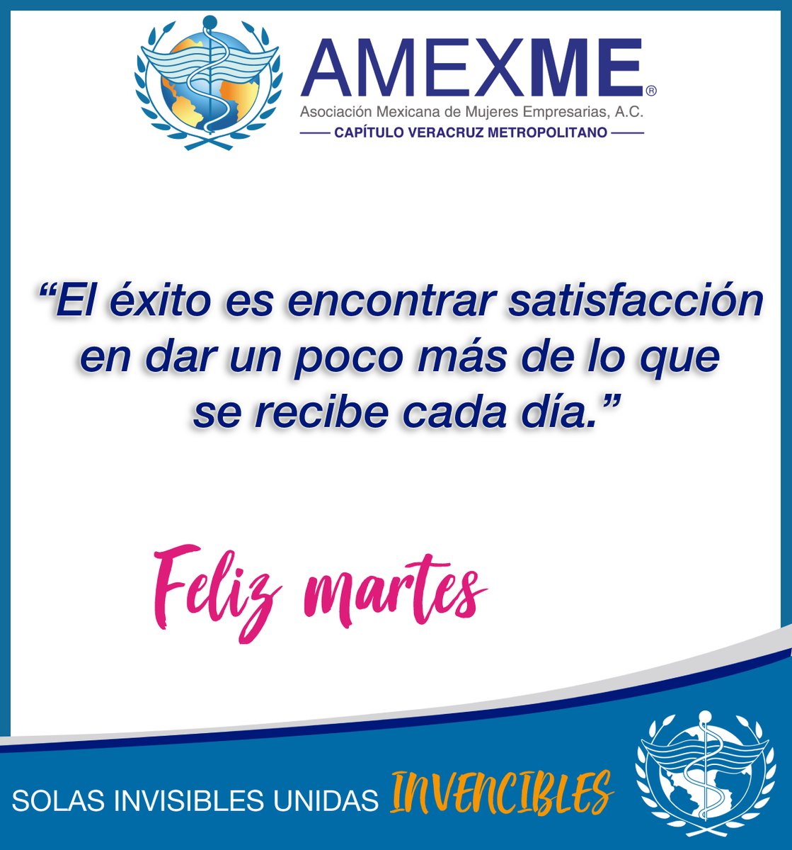 👉El éxito no es la clave de la felicidad. La felicidad es la clave del éxito.
✅La verdadera motivación procede de trabajar en cosas que nos importan.
#AMEXME #solasinvisiblesunidasinvisibles