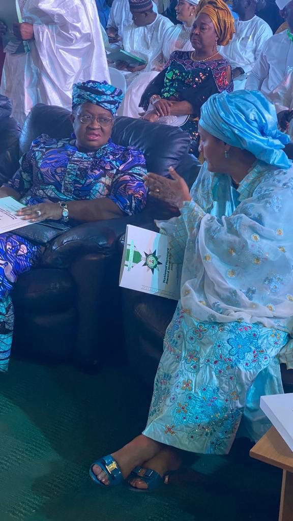 Great day. Wonderful to be decorated by Mr President with the second highest Honours in the land, Grand Commander of the Order of the Niger (GCON). With my husband &amp; my Brother HRH Obi Ifechukwude Anishi Okonjo. Congratulations also to DSG <a href="/AminaJMohammed/">Amina J Mohammed</a> &amp; <a href="/muhammadpate/">Muhammad Ali Pate</a>.