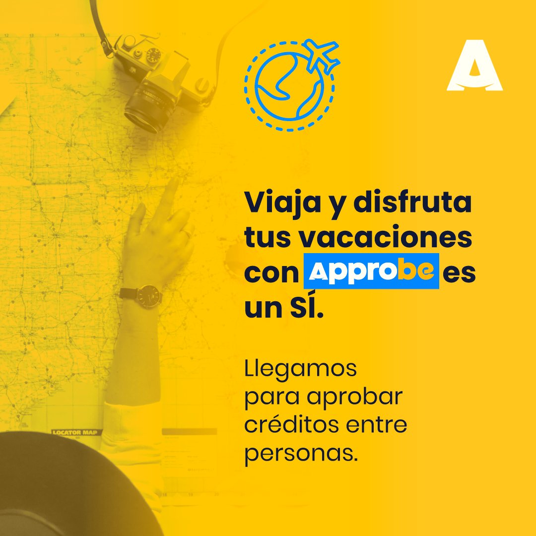 ApproBE_'s tweet photo. ¿Cómo financiar tus vacaciones? No te preocupes, @Approbe está para ti. Ingresa a https://t.co/Q4q3YuHh9h calcula el valor de la cuota o el monto que puedes solicitar de acuerdo con tus necesidades de crédito y tu capacidad de pago.

#Vacaciones #Fintech #Colombia #p2p https://t.co/cvDjBYEMwh