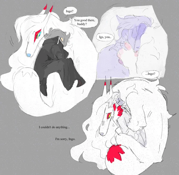 Replacement ingo spinoff au where Ingo succumbs to hypothermia in his sleep and becomes a H zoroark, then denies it so hard he just shapeshifts his normal body back while Spice has to keep him from finding out he died in the first place</3 
