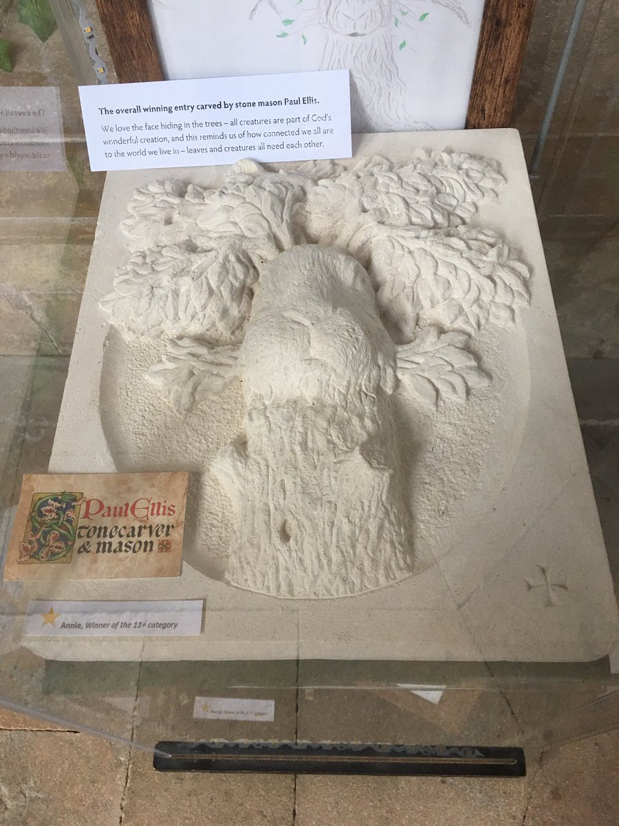 There’s winning a prize for your art work and there’s having your artwork carved in stone by Paul Ellis! Magical Forest competition #LeavesofSouthwell  <a href="/SouthwMinster/">Southwell Minster</a> . <a href="/MinsterArt/">Minster _ Art & Photography</a> - by one of your Y8s!