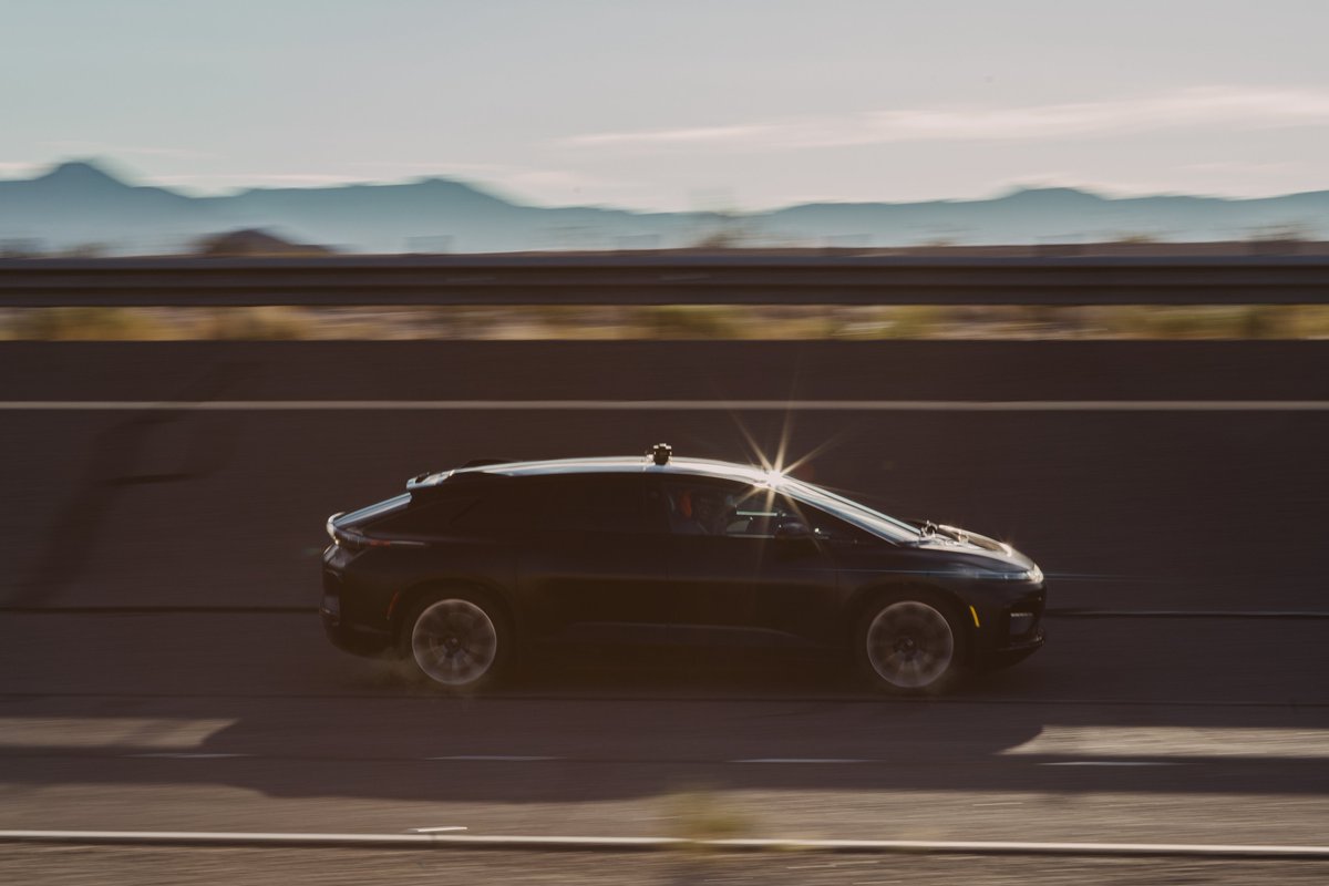 FaradayFuture's tweet photo. Unmatched levels of performance and efficiency validated. The production-intent #FF91 Futurist vehicles recently completed high-speed validations in Arizona, achieving even better real-world results than lab simulation &amp; previous tests. Pre-order at https://t.co/6ab0K03oWi $FFIE https://t.co/UxYaZNvhxg