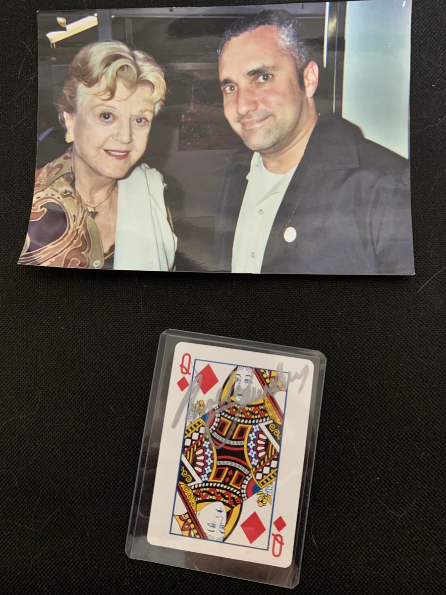 howardhallis's tweet photo. RIP #AngelaLansbury who was a legend. I was lucky enough to have her sign a #QueenOfDiamonds which was the card that she used to trigger the original #ManchurianCandidate in the 1962 movie https://t.co/0IDxpKm54e