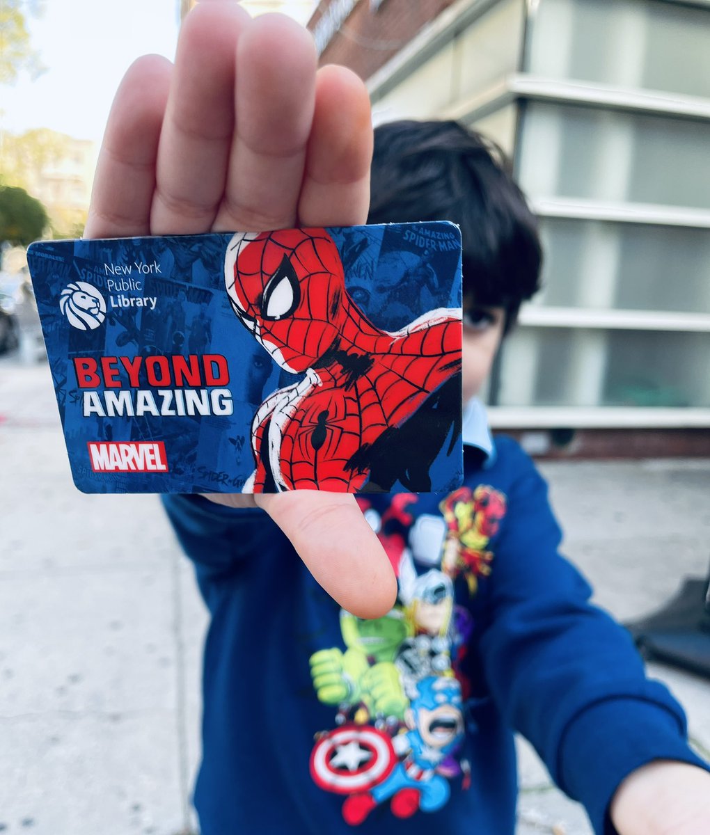 MsRuthy315's tweet image. We got our #AmazingLibraryCard today at our local @nypl … have you gotten yours yet?! 🕷️