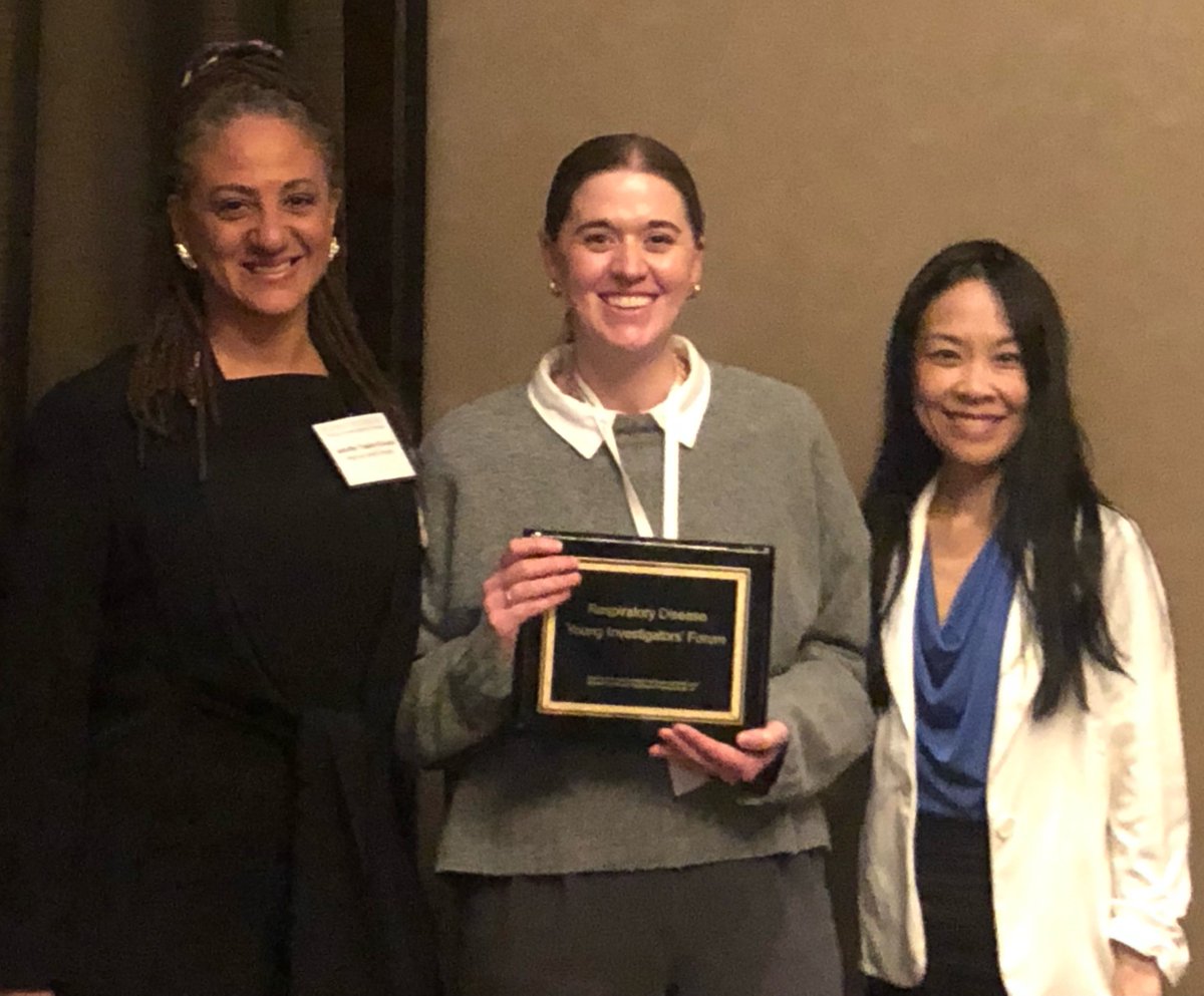 Congrats to our 1st Place Award Winners! Catherine Gao, MD, @NUFeinbergMed, received the Clinical Research Award & Andi Hudler, MD, @AndiHud @CUMedicalSchool, Basic Science Research Award at the Respiratory Disease Young Investigators’ Forum. #RDYIF2022 #scienceneverstops