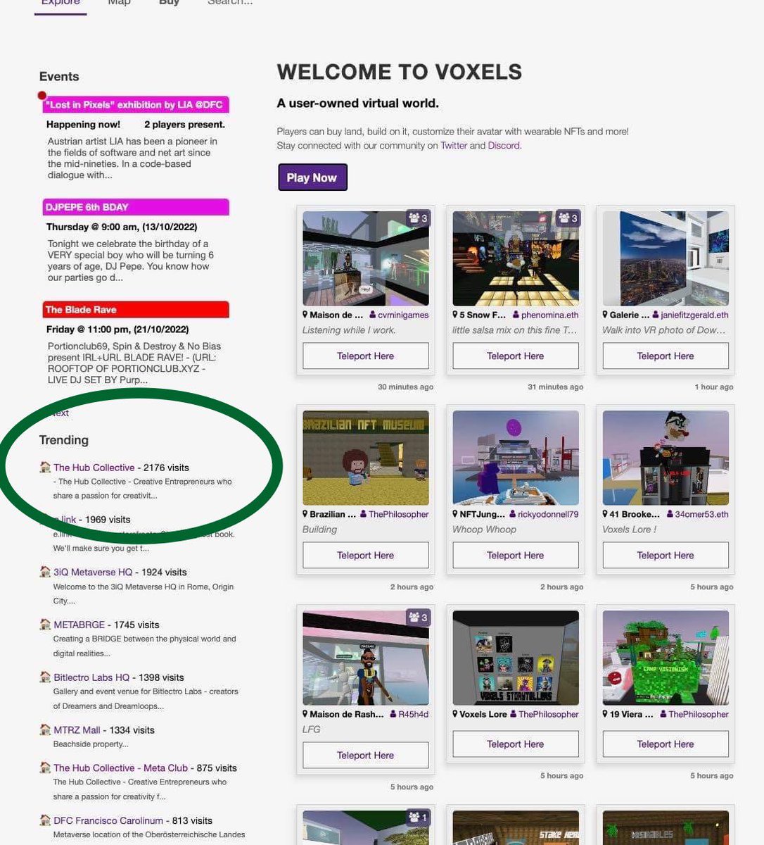 THCwisconsin's tweet photo. Our Parcel is the number one trending on @cryptovoxels a Meta World @ForeXKammer and @thcruthlessrob have built on. We wanted to share this screenshot with everyone to celebrate this moment!
Visit our Meta Club:
https://t.co/lopyfu01VB
#TheHubWI #THCwisconsin #TheHubCollective https://t.co/cdW7hmcONJ