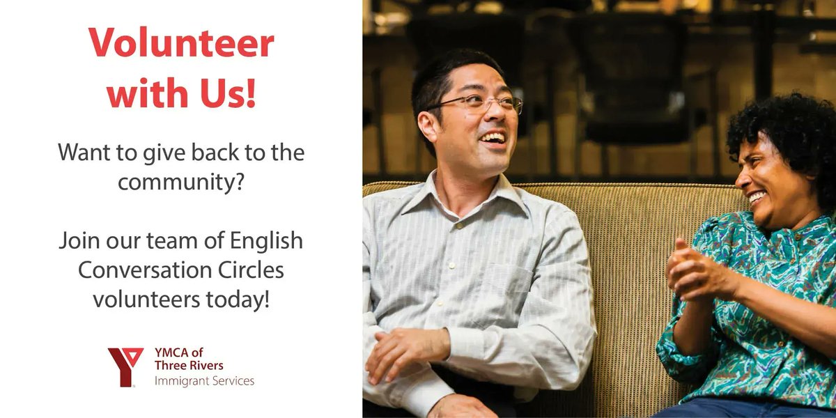 Want to give back to the community, gain hands on teaching experience, and meet new people? Volunteer with us! We are looking for volunteers for our English Conversation Circles Program. For more information, email Jin at jin.doh@ytr.ymca.ca or visit: ymcacambridgekw.ca/en/Volunteer-f…