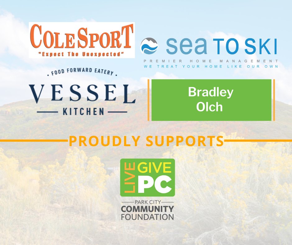 Summit County nonprofits make our community a better place to live. On #LivePCGivePC, we honor their hard work, and we couldn't do it without sponsors like them. A huge thank you to the folks and businesses who help make Park City's biggest giving day of the year possible!