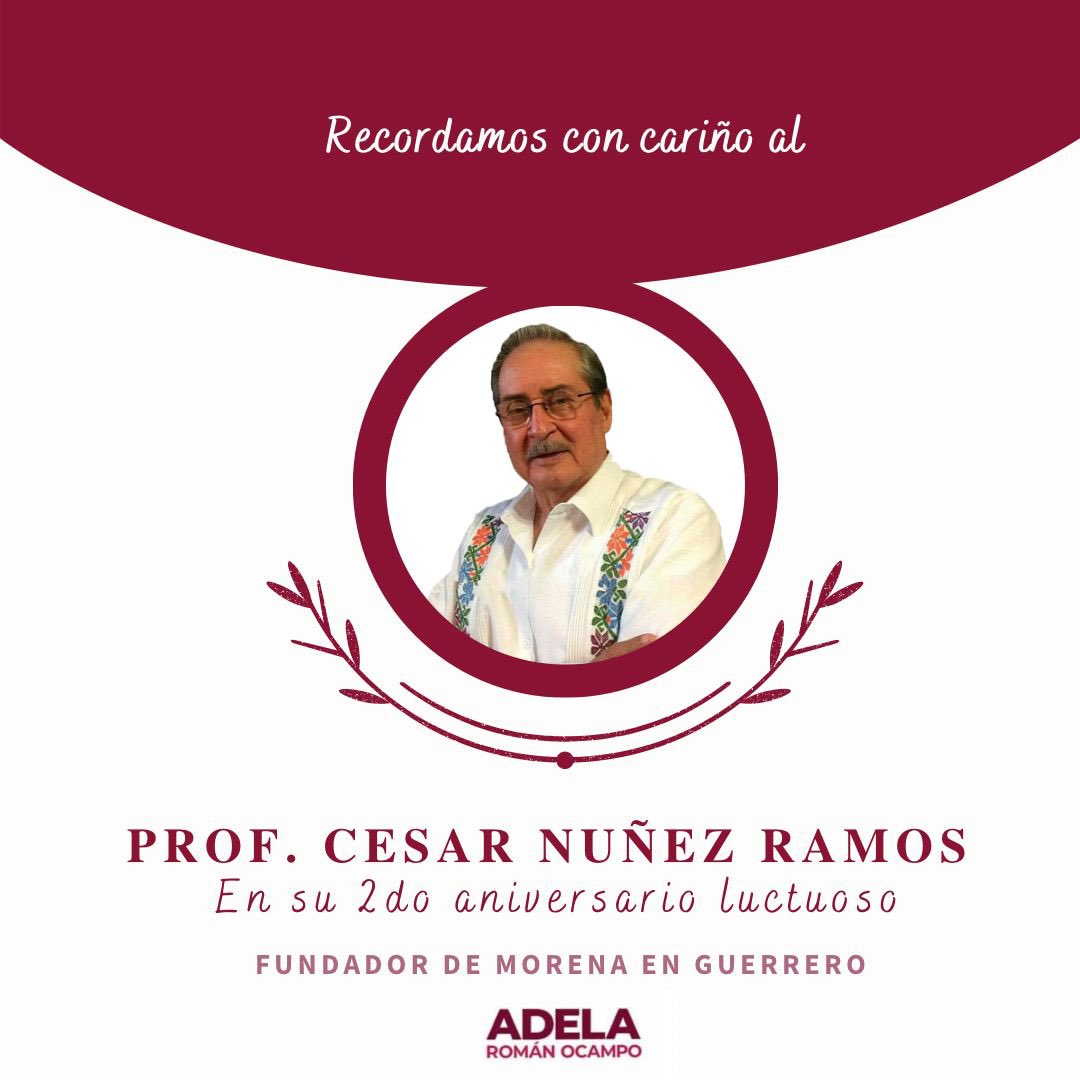Hoy recordamos a un hombre honorable que dedicó su vida a la lucha social. Se extraña al compañero y sobretodo al líder.
