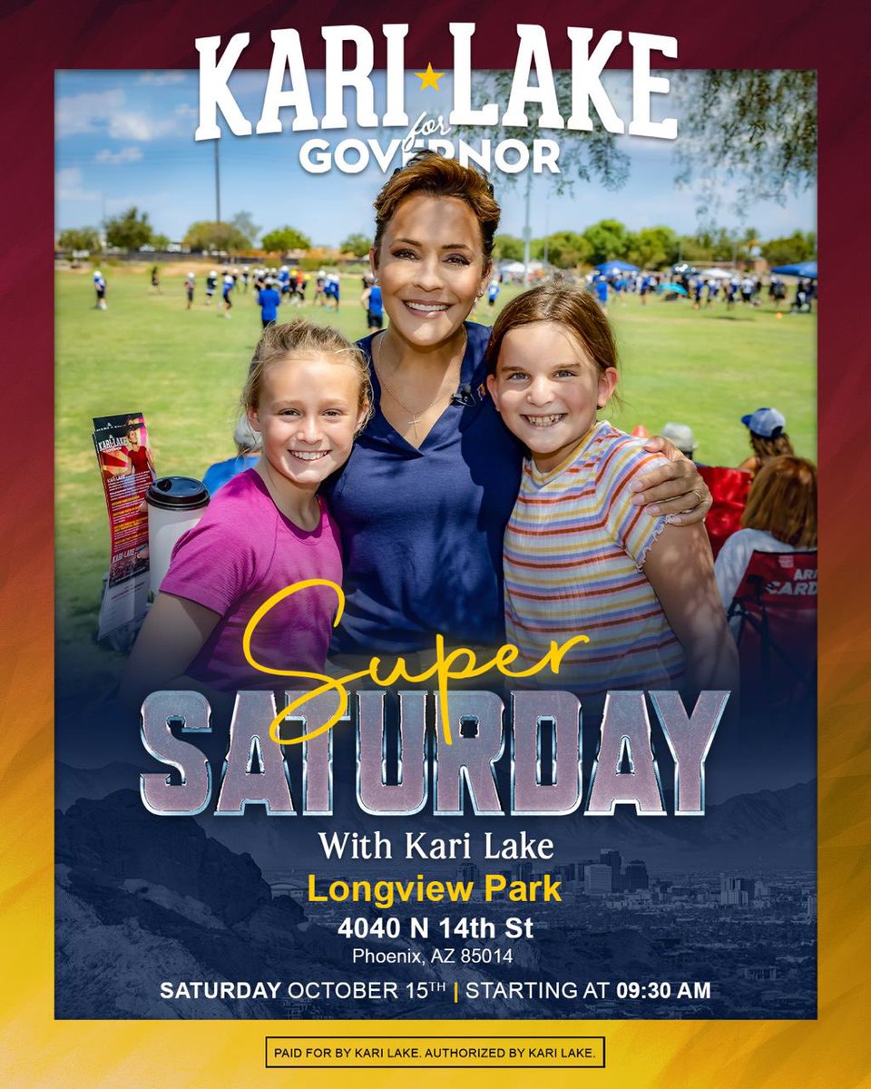 VeteransforLake's tweet photo. Join us for super Saturday! @KariLake https://t.co/vc5rnqFkkM