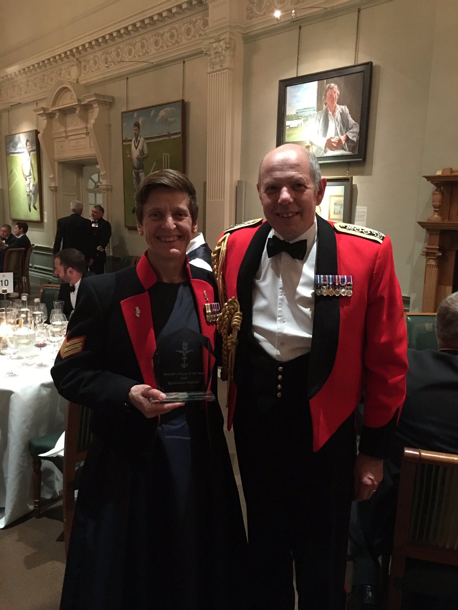 I can’t think of a better place in the world to have dinner than the Long Room at Lords Cricket Ground <a href="/HomeOfCricket/">Lord's Cricket Ground</a> 

A great night with <a href="/UKAFCricket/">InterServicesT20</a> and a chance to congratulate Amanda Potgeiter of the <a href="/Official_REME/">REME</a> winner of the 2022 UKAFCA Woman’s Player of the season. 🏏👏