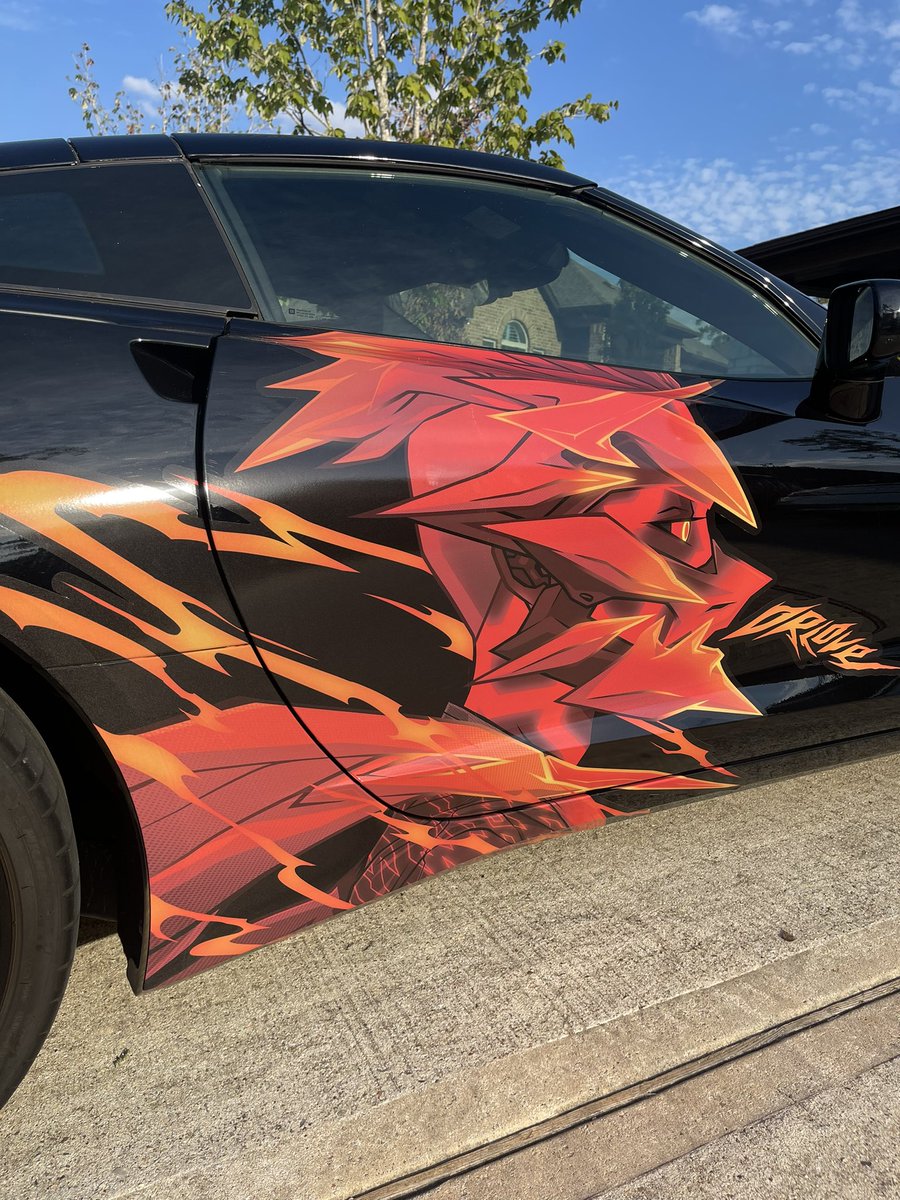CodyOrlove's tweet photo. I’m so bullish on my upcoming NFT project that I printed it onto my corvette. HDDN TBA. https://t.co/VLXoCSVDia