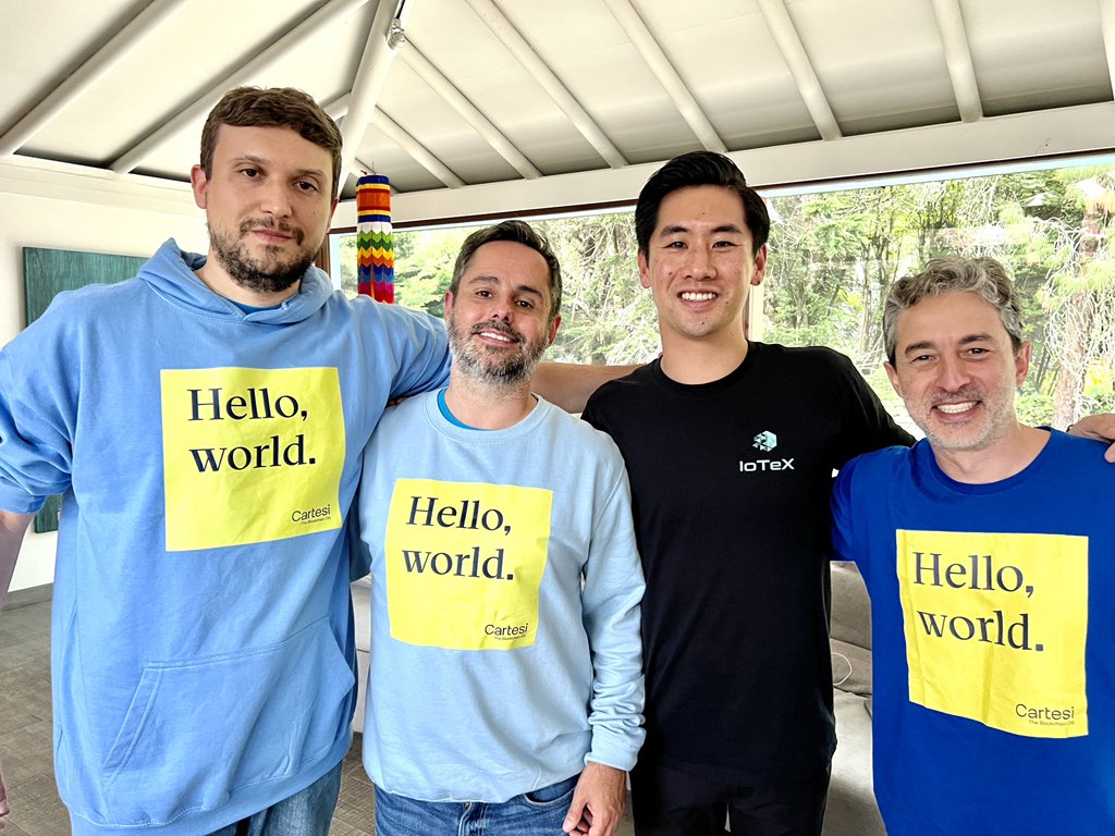 larrypang's tweet image. on tuesday afternoon, @iotex_io and @cartesiproject hosted a deep-dive workshop on Web3 x IoT x off-chain compute 💻

great to have the cartesi + iotex teams together to discuss the future of #MachineFi and #Webstream!

➡️ watch the livestream recording: youtu.be/B6eF6AY9inY