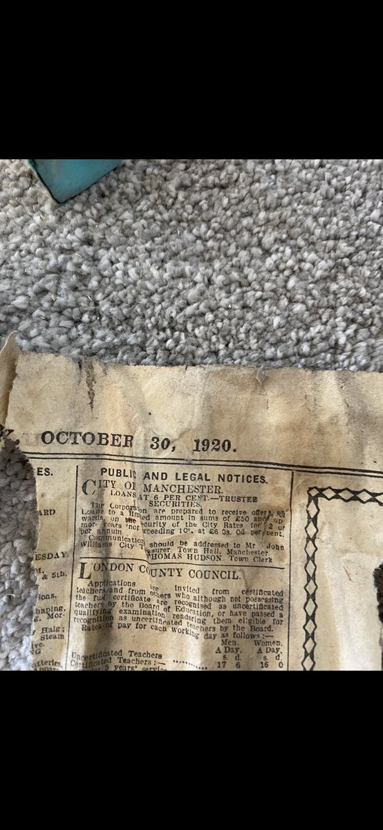 Jarno10James's tweet photo. Found this paper in a wall I removed Bobby Jones as an Amateur Golfer in 1920 https://t.co/Aw5RUG1NDI