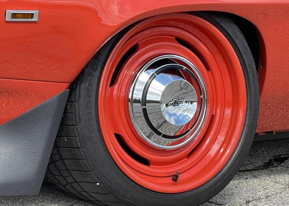 ForgelineWheels's tweet photo. It’s a driver. Randy’s #protouring #Chevy #Camaro rocks the #huggerorange on #forgeline #OE2! https://t.co/ZrZxuSGGi6 https://t.co/RPMTbxZNEC