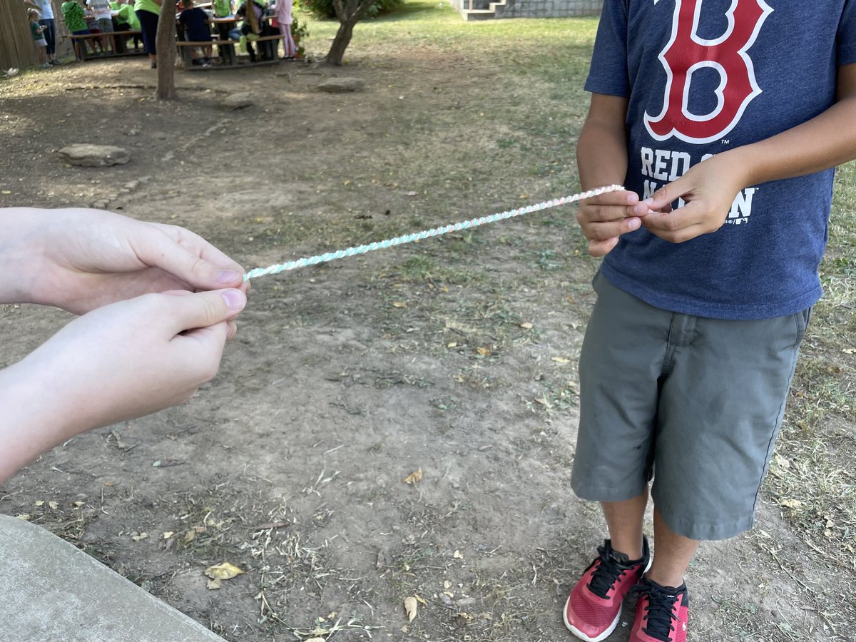 capetrich's tweet photo. Green Team members enjoyed recycling/repurposing yarn scraps into twisted bracelets. ⁦@PhelpsCenter⁩ https://t.co/yqO3LIXtyW