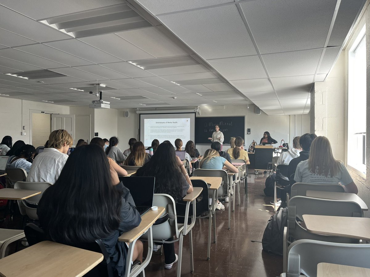 TannerKilpat's tweet photo. Thanks, @Dr_AmyMorgan and Dr. Mona Mittal, for your presentation on Mental Health and Families in #FMSC170. We learned about the determinants and prevalence of mental health. We also discussed the stigma, stereotypes, and myths about mental health. @FMSCUMD https://t.co/vfn6zIyMQC