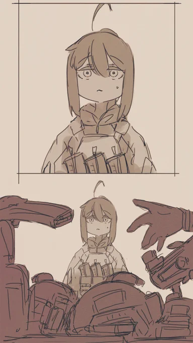 #クリエイションズ

マナTさん(@ManaT_baka)とこのマナちゃんを描きました。ヘルメットで分かりにくいね。 