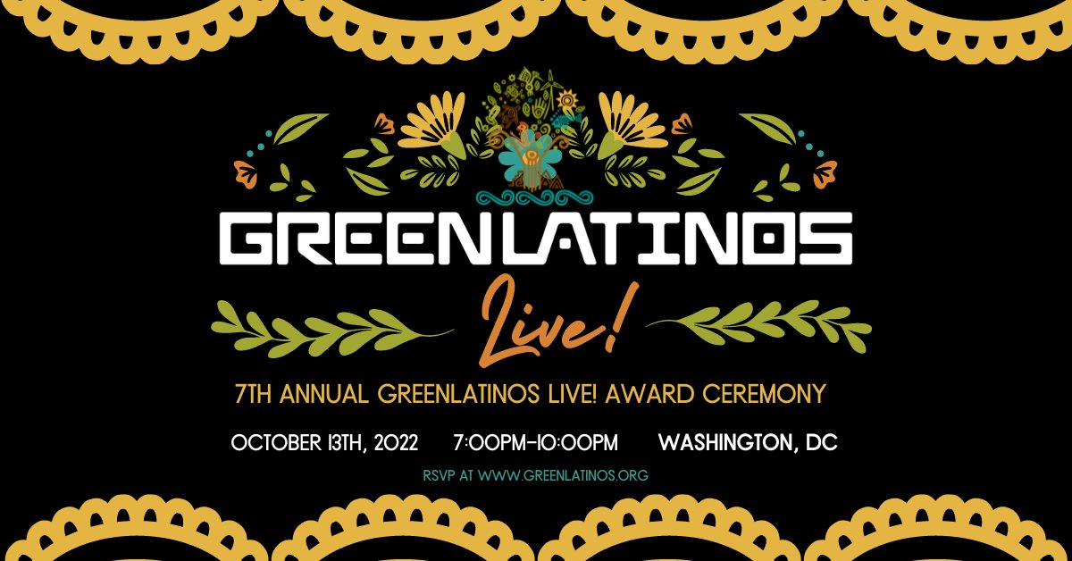 Can You Hear Us? (@cyhumovement) on Twitter photo Join <a href="/GreenLatinos/">GreenLatinos</a> to celebrate the culmination of #HHM! In addition to their advocacy, they will be hosting the #LCJFForum, #SpanishClimateDisinfo panel, and #GLLIVE22!
RSVP to one or all three events here: greenlatinos.org/events Join <a href="/GreenLatinos/">GreenLatinos</a> to celebrate the culmination of #HHM! In addition to their advocacy, they will be hosting the #LCJFForum, #SpanishClimateDisinfo panel, and #GLLIVE22!
RSVP to one or all three events here: greenlatinos.org/events