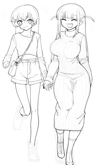 おっぱいデカく描きすぎた気がする 