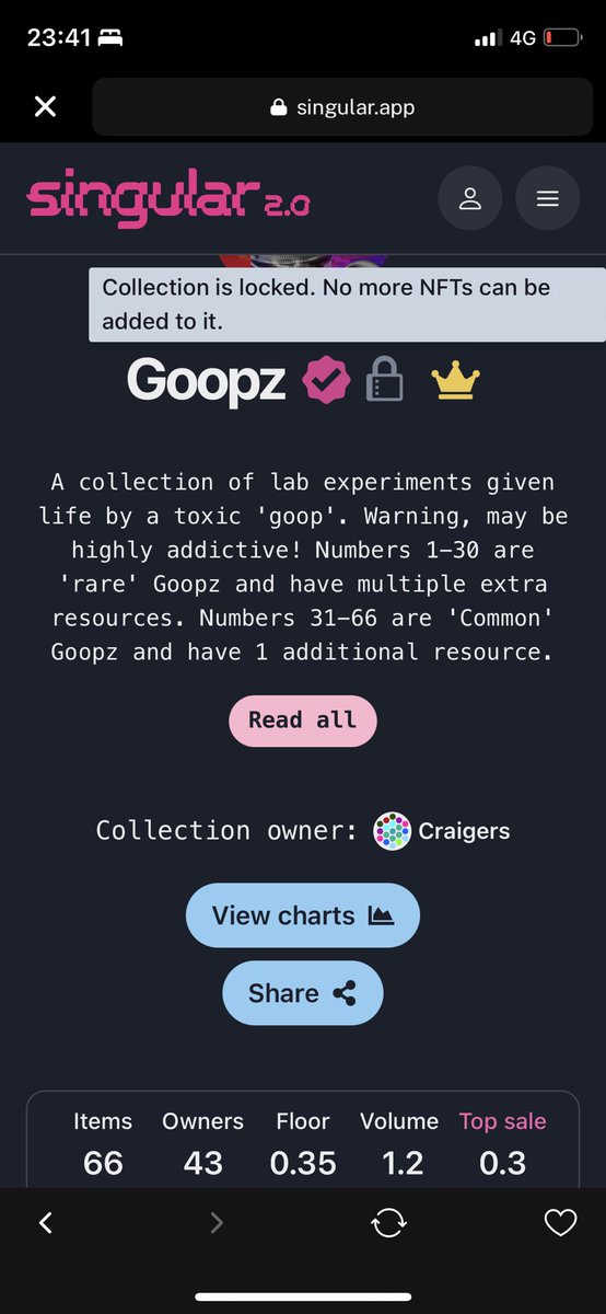 HopefulofNFTs's tweet photo. got to just throw this #NFTProject out to people in the #NFTCommunity on the #Singular @RmrkSingular $KSM
#Goopz #NFT
https://t.co/WJugpOAuJU
DYOR NFA https://t.co/qw5bq44bzh