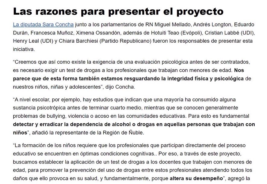DipSaraConcha's tweet photo. 🛑 Test de Drogas
Es necesario exigir un test de drogas a los profesionales que trabajan con menores de edad.
👉🏻 https://t.co/tGHU7pC4tt #Noticia #TestDrogas https://t.co/fG0isFZ1TP
