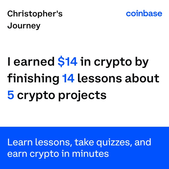 DaChristlike's tweet photo. I've earned $14 so far by learning about crypto on @Coinbase. See how much you can earn at: https://t.co/UMqHQrjYH7 https://t.co/w3rz92aDbH