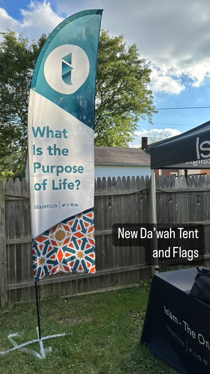 troidorg's tweet photo. We are happy to introduce our new da’wah tent and flags for @islaamca May Allah reward everyone who contributed. https://t.co/OFzMqFX3vR