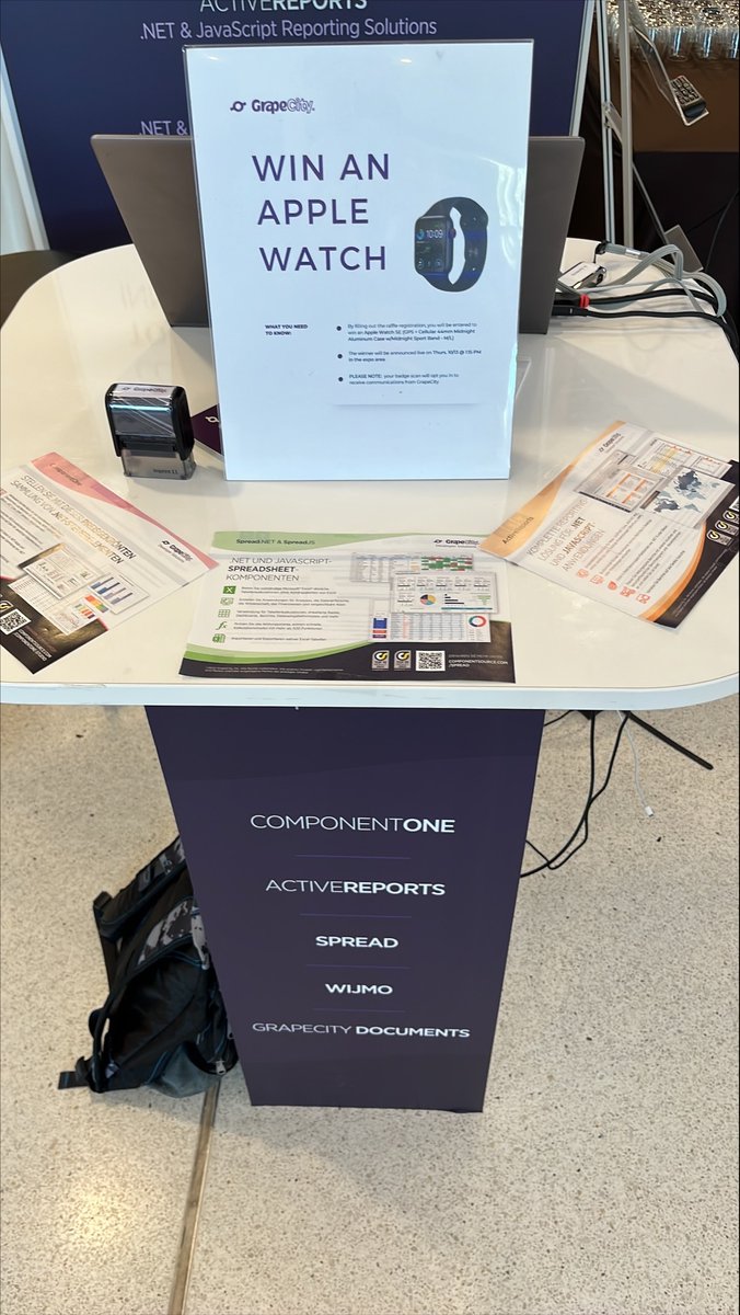 Have you stopped by the GrapeCity booth at <a href="/BASTAcon/">BASTA!</a> yet?

Make sure to introduce yourself to <a href="/vanslyker/">Greg Lutz</a> and <a href="/spdeegan/">Sean Deegan</a> and ask them any questions about our .NET products: bit.ly/3fXxAqW

#bastacon #event #dotnet