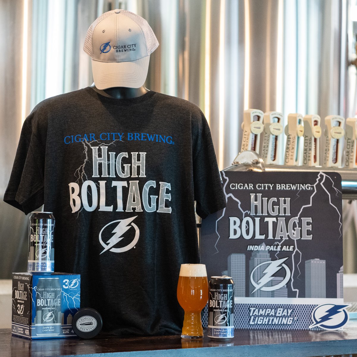 We're celebrating the 30th anniversary of the <a href="/TBLightning/">Tampa Bay Lightning</a> with the re-release of High Boltage IPA in limited edition anniversary packaging. Head over to today's CCB IG post for the latest beer drop + High Boltage prize pack giveaway! ⚡