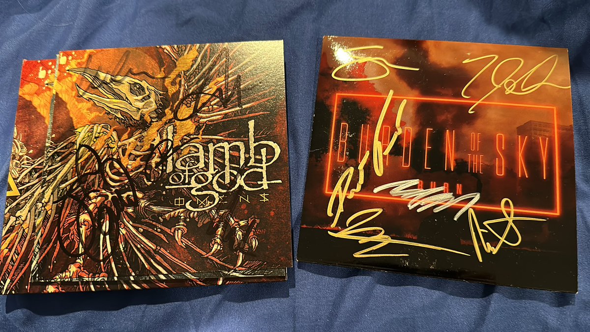 <a href="/BURDENoftheSKY/">Burden of the Sky🤖</a> <a href="/lambofgod/">Lamb Of God</a> these 2 bad ass items just arrived! Can’t wait to dive in!