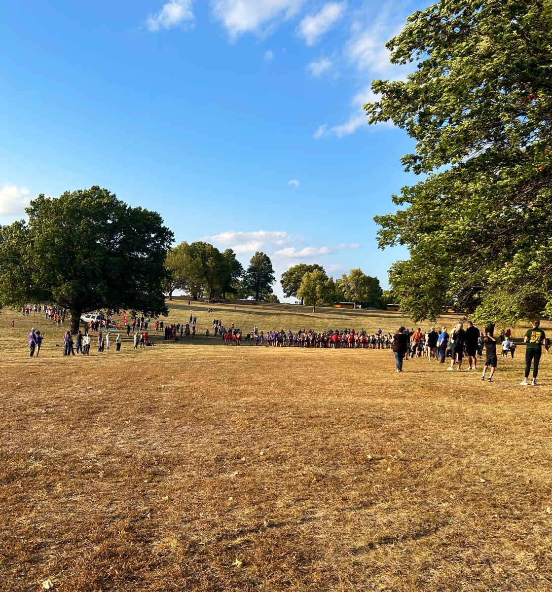 KVL Cross Country Championship at Wyandotte County Park. Over 400 runners from 11 schools.