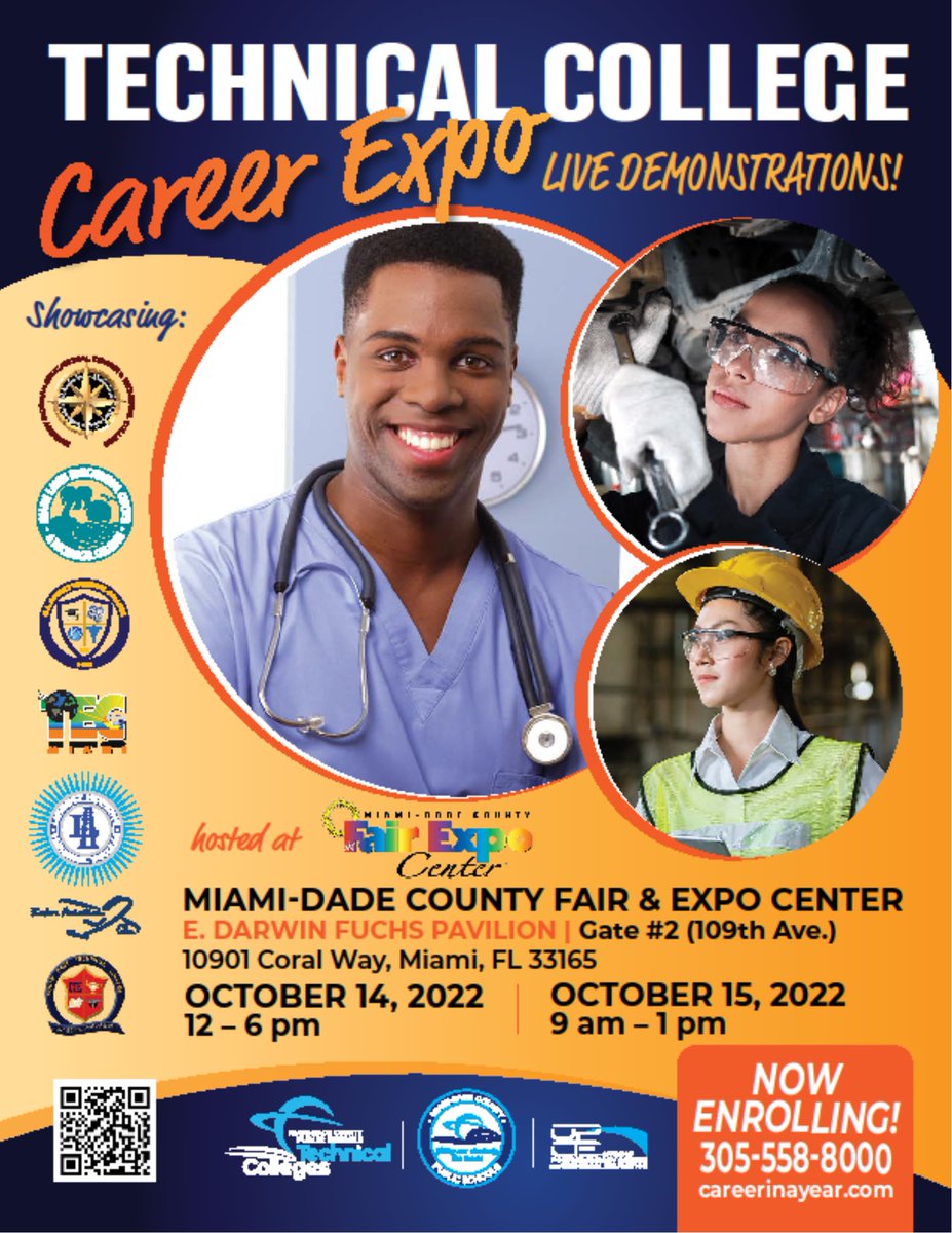Only 3 days away from @MDCPSTechCollgs Technical College Career Expo! Don’t miss out on a great opportunity to see what our schools have to offer. See you there! #careerinayear

#CTEPathways #OPCTE #UpSkill