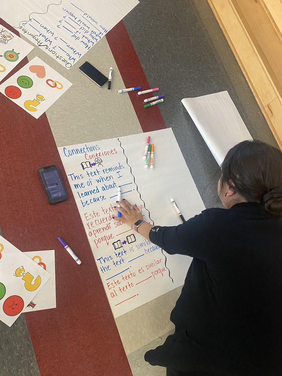 unaulabilingue's tweet photo. Our make and take this month for our bilingual teachers was geared toward a listening center or read aloud extension center. Students will develop oracy while spiraling critical standards for fiction and nonfiction texts. @SomoslosLions @LeslieDeLen12 @lorijonesESLIC @aemaldo https://t.co/MNZwd6z8Ts