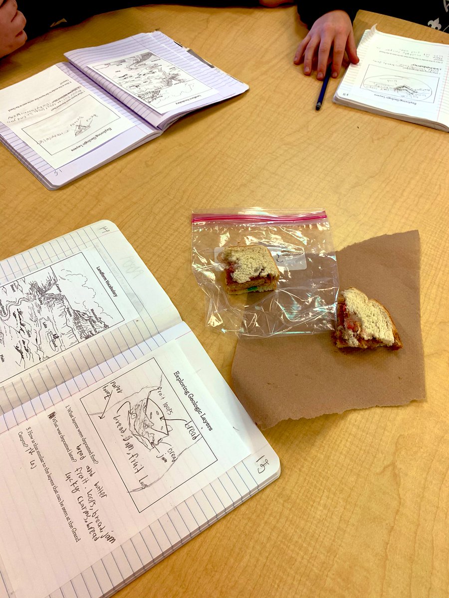 JCorona_EPSD's tweet photo. Exploring geologic layers through food today! #SupremeStudents #CoronasClass #ScienceIsCool https://t.co/tXcQugPVne