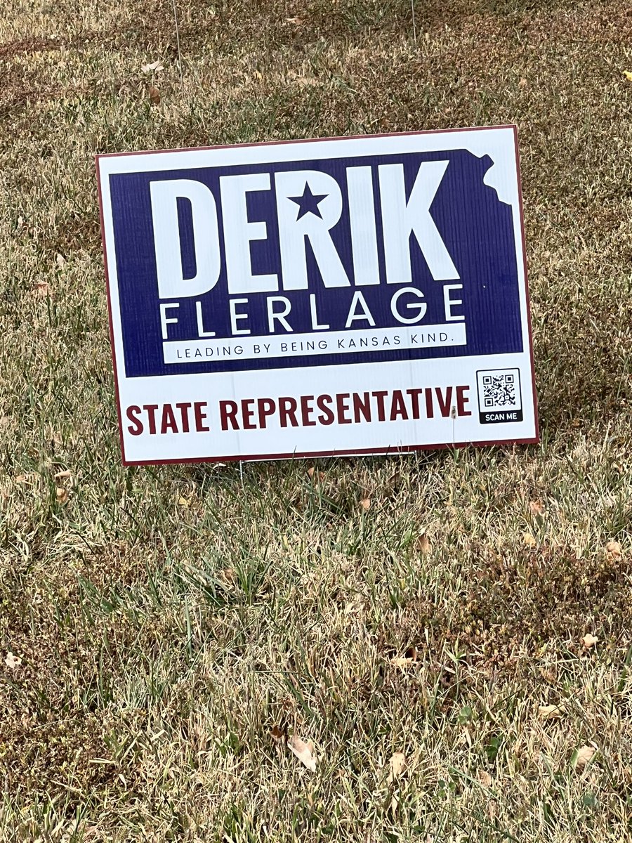DerikFler's tweet photo. It’s a blessing to have folks willing to display my name on their property! Thankful to keep my business local and proud of the product produced by Mainline Printing, Holographics and Signs.

#KansasKind #DerikDelivers #District52 #KsLeg https://t.co/gDkgj26d85