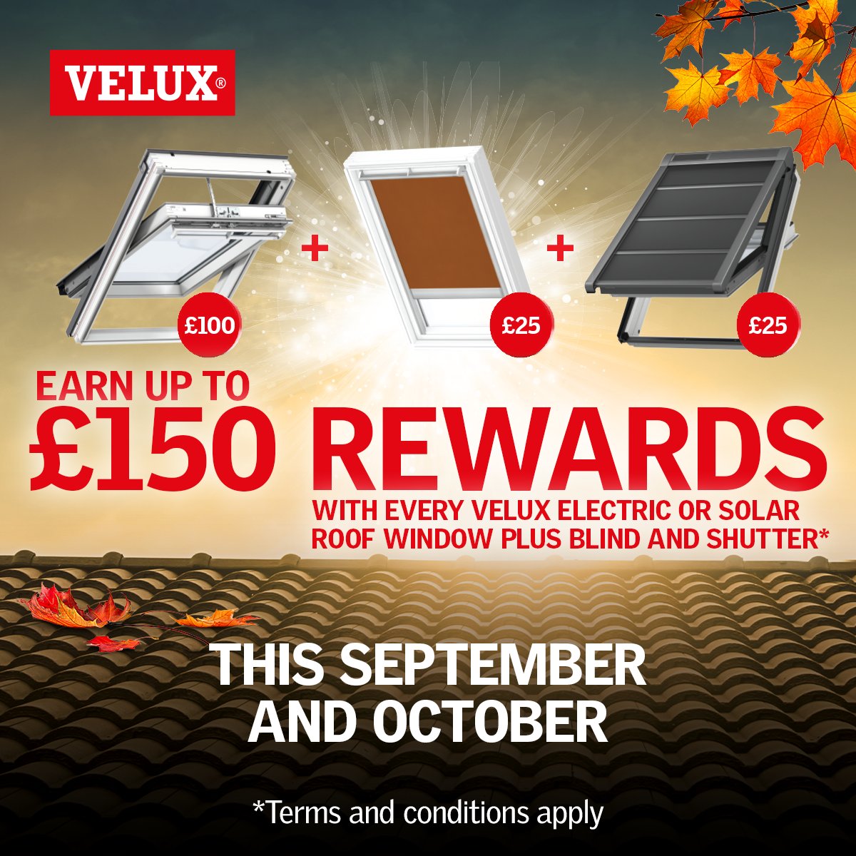 Make sure you’re not missing out on a HUGE VELUX Rewards boost! This offer also includes every VELUX electric and solar flat roof window and blind purchased this September and October and spend with some amazing top-brand partners! 
Visit our website: markovitz.co.uk 💻