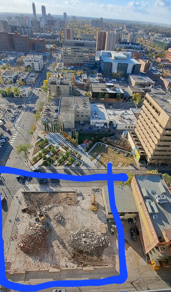 Down to the final demo of the former Bill Rees YMCA building on 102 Ave &amp;105st. #yeg #yegdt
