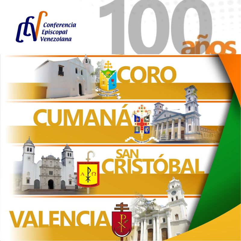 12 de octubre: Iglesia en Venezuela celebra centenario de 4 circunscripciones eclesiásticas creadas por el Papa Pío XI
conferenciaepiscopalvenezolana.com/12-de-octubre-…

<a href="/arquidvalencia/">@arquidvalencia</a> <a href="/arquidecoro/">Arquidiócesis de Coro</a> <a href="/DiocesisSC/">DiócesisSC VE</a>