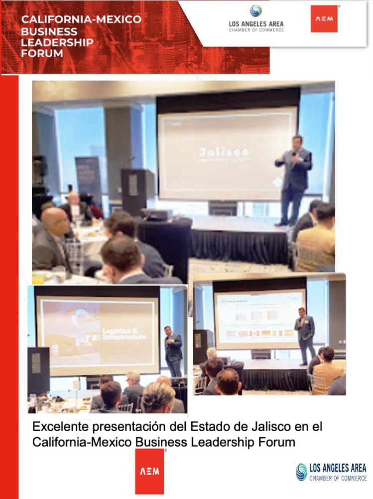 Agradecemos al Estado de Jalisco y SEDECO por su participación como ponencia magistral en el California-Mexico Business Leadership Forum ante mas de 80 empresarios de California y Mexico.  ¡Mucho éxito!