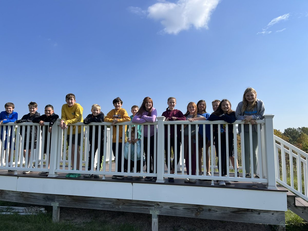 6th grade walking club enjoying the 70° temps while they last. #TimberwolfWay
