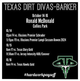 Come out &amp; watch us play this weekend ⁦<a href="/MJBourgeois22/">Mason Bourgeois</a>⁩ ⁦@TDD18U⁩ ⁦<a href="/IHartFastpitch/">I❤️Fastpitch</a>⁩ ⁦<a href="/BoostSoftball/">Recruiting Boost Softball</a>⁩ ⁦<a href="/CoastRecruits/">Coast 2 Coast Recruits</a>⁩