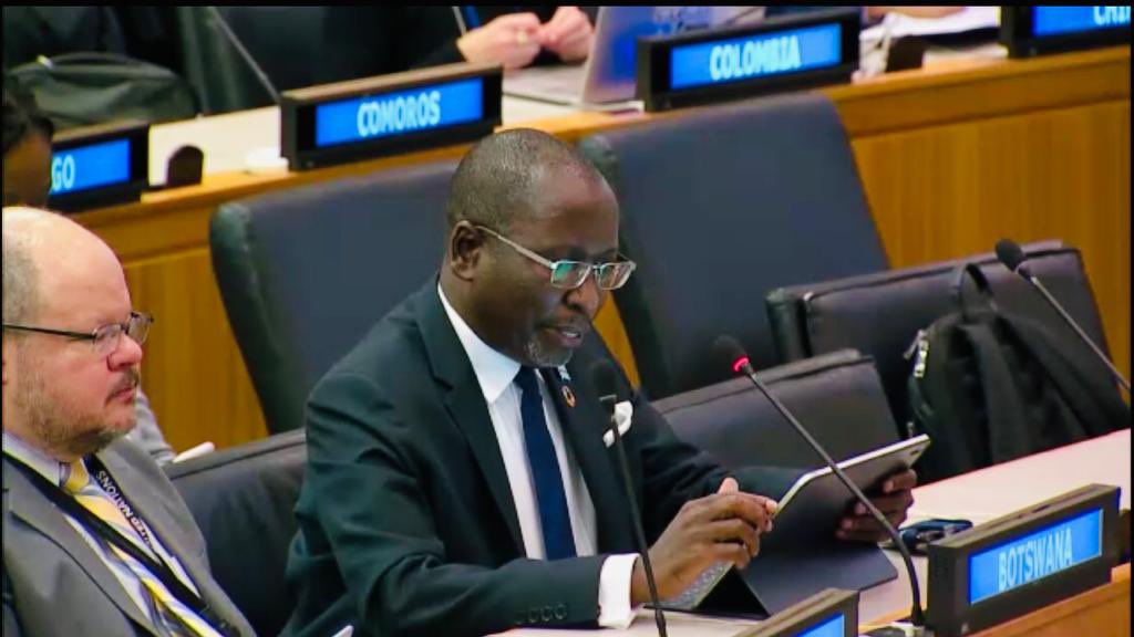Honored to deliver a Statement this morning in Botswana’s capacity as Chair of the Landlocked Developing Countries, at the Joint meeting of the Second Committee and ECOSOC, on ‘new perspectives on poverty eradication- insights for sustainable recovery’