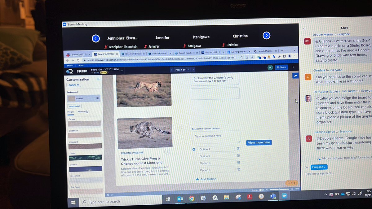 KimberlyCastner's tweet photo. Watching @EricaCKEd teach experienced DE teachers how to use Studio and Quiz on @DiscoveryEd- amazing resources!  #DEvirtcon @UCPSNC @AGHoulihan https://t.co/m2uHHm3i82