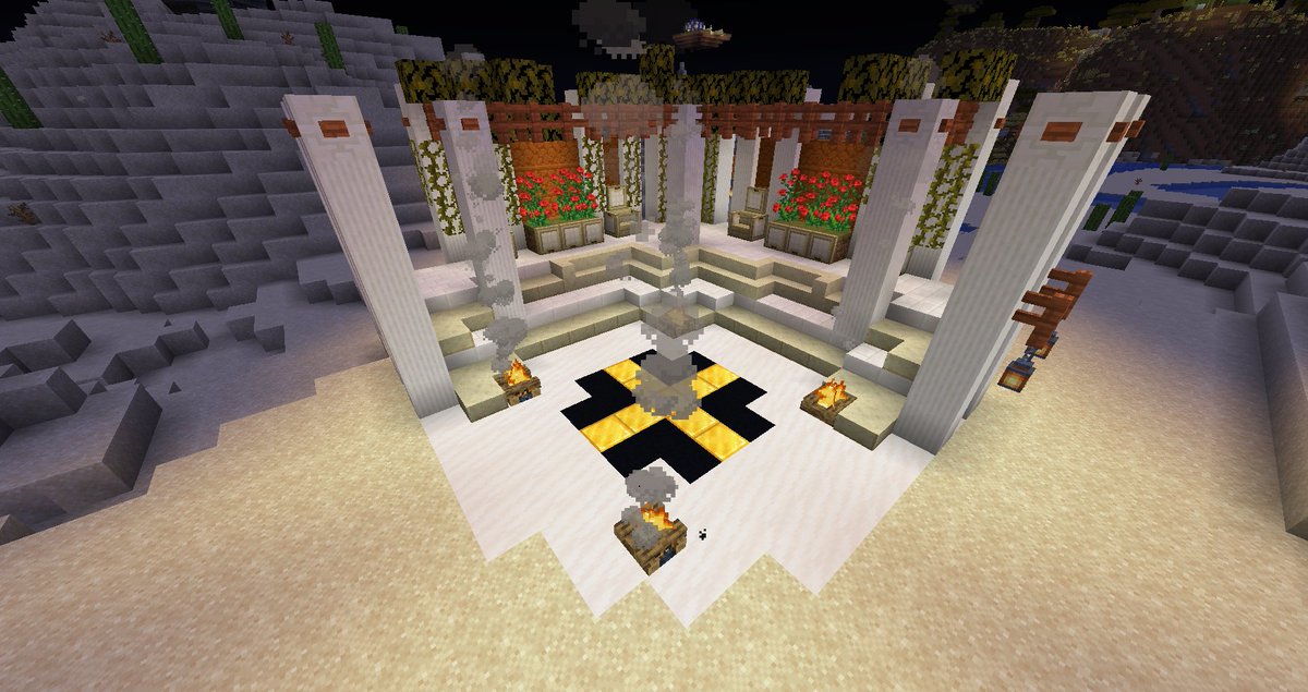 greenpond_sneak's tweet photo. Outdoor Amphitheater
Perfect for the desert regions of the map. Have a nice place to hang out and chill with some friends. 

#minecraft #minecraftbuilds #outdooramphitheater #gaming #desert https://t.co/8kDgpR2KZ3