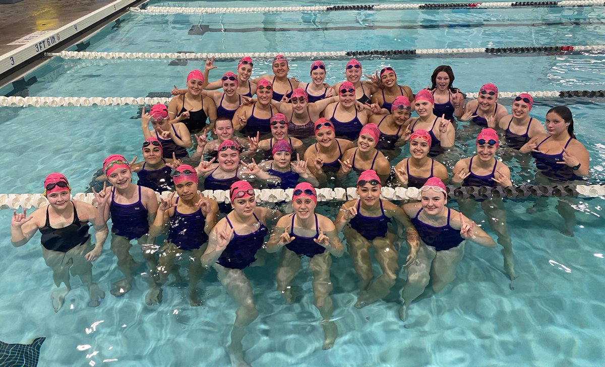 LSHSVikingPrin's tweet photo. Pink out in the pool 💕Swimmers and coaches bring on the caps #stampoutcancer @lssd @LSHSConnect @lshs_sports https://t.co/Z9lNfu97BK