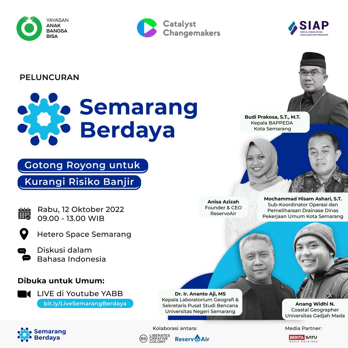 Beritasatu's tweet photo. YABB bersama changemakers berkomitmen melawan bencana hidrometeorologi lewat instalasi teknologi zero run-off terintegrasi di Meteseh, Semarang.
Dukung dan saksikan perubahannya pada 12 Oktober 2022 melalui https://t.co/0WK0LywLwU
#YABB #Ads https://t.co/YiRgd1Kied