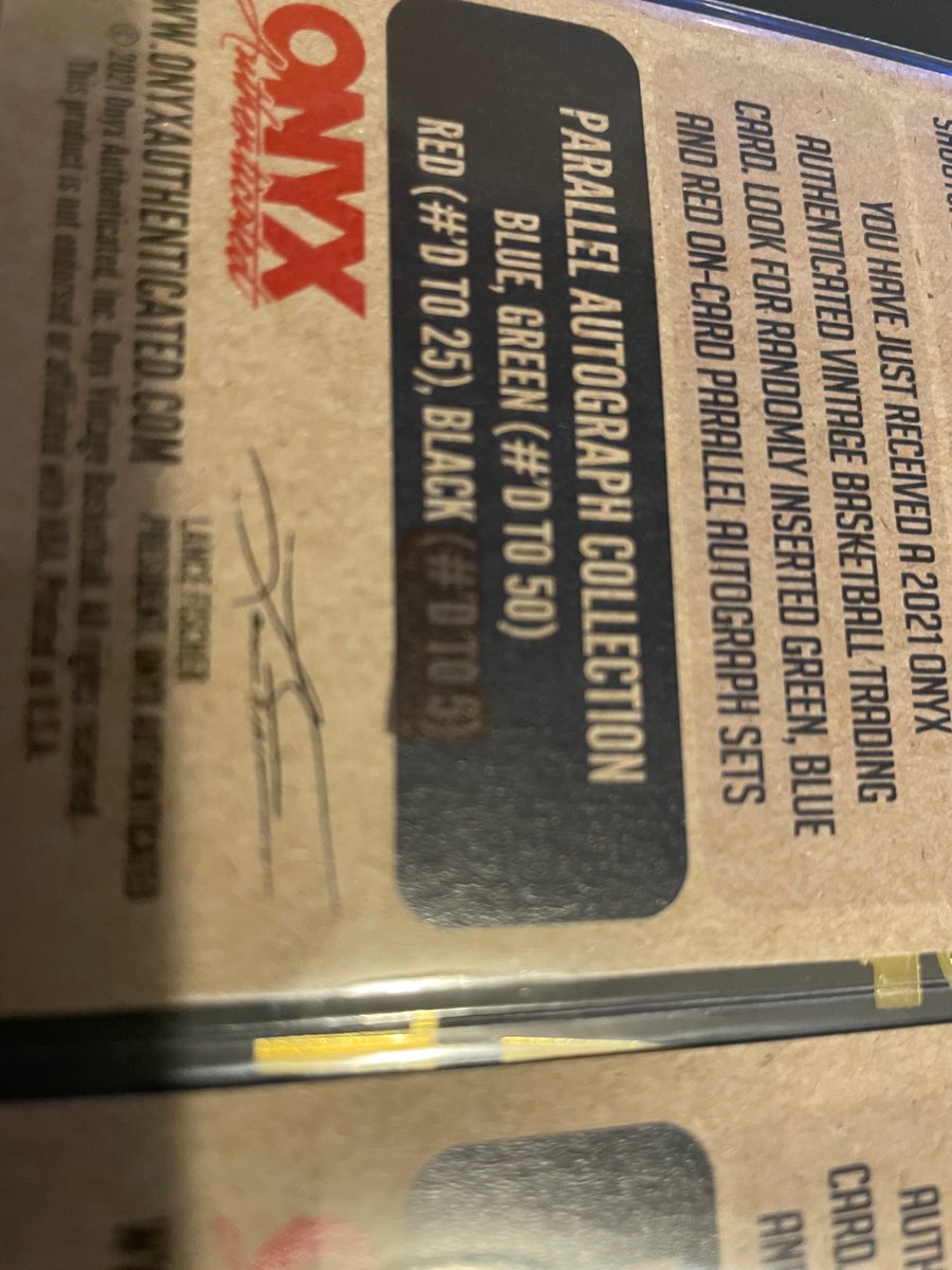 rickhosey's tweet photo. @Onyx_Authentic I’ve see a ton in the sports card industry. I’ve never seen a company take a black Sharpee to the back of a card. Come on guys. This is as good as you can do? What gives? Very disappointed! And got 2 of the same guy in the box. Great! Please explain! https://t.co/jUk2Rg9z7Z