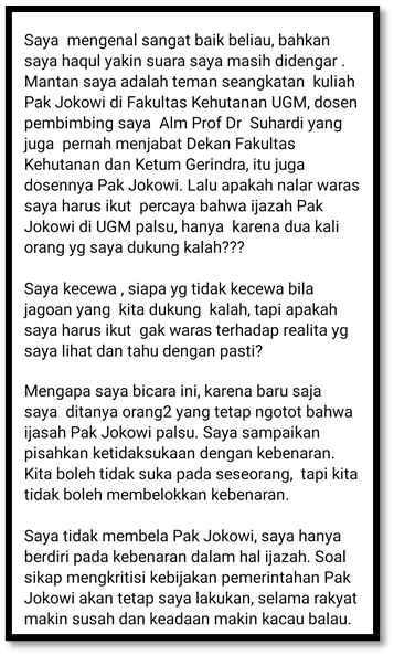 BosPurwa's tweet photo. Silakan baca dengan hati
tulisan Naniek S Deyang ini tentang ijazah palsu https://t.co/e5yOkUkziX